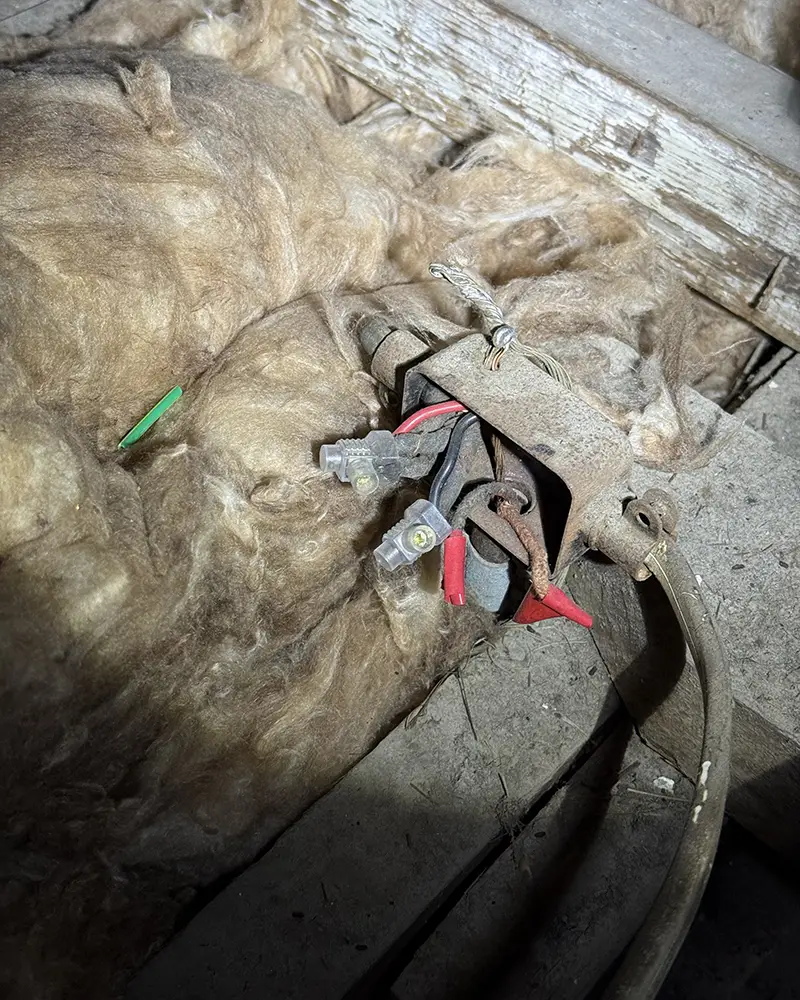VIR Cable in the roof of a home